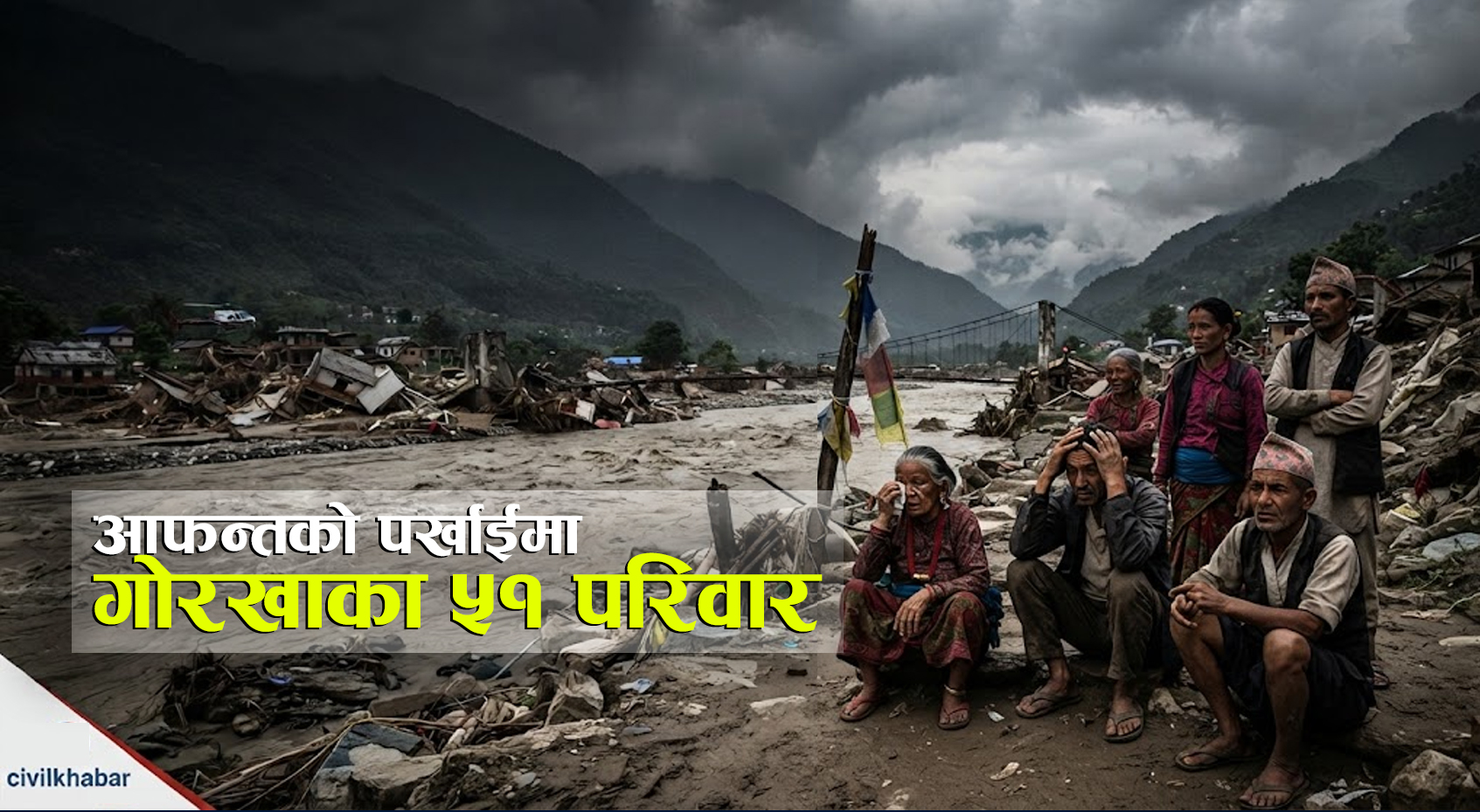 भोटेकोशी बाढीको कहर: आफन्त फर्किने आशामा बाटो कुरिरहेका छन् गोरखाका ५१ परिवार…
