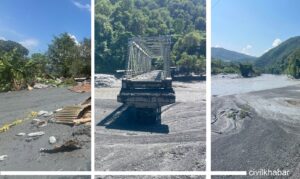 उत्तरी गोरखामा बाढीको कहर: घर, पुल र जलविद्युत आयोजनामा ठूलो क्षति, ५ जना बेपत्ता